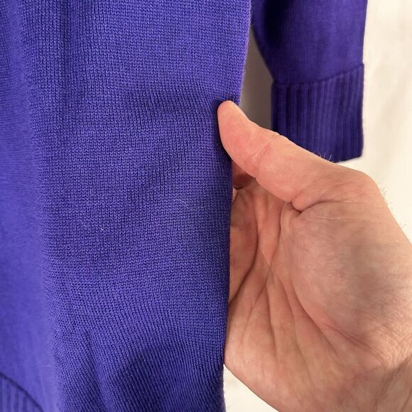 Eileen Fisher 100% Wool Sweater Women's Small Purple Cowl Neck Merino Pullover - Picture 4 of 8